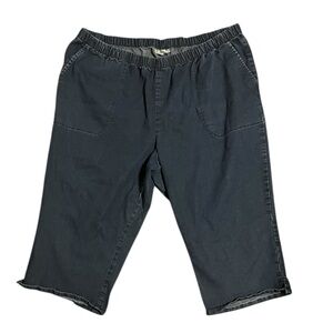 Woman Within Plus Size Denim Bermuda Shorts with Pockets - high rise stretch